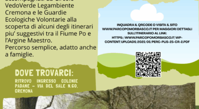BICICLETTATA NEL PLIS DEL PO E DEL MORBASCO – DOMENICA 21 SETTEMBRE, ORE 10.00 (COLONIE PADANE DI CREMONA)